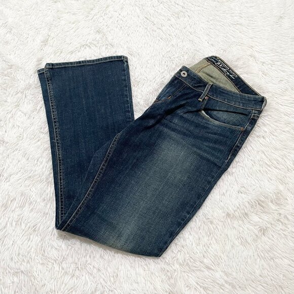 Women Levi's Supreme Curve Skinny Boot Cut Flare Jeans in Dark Blue Size 31x32 - Picture 1 of 9